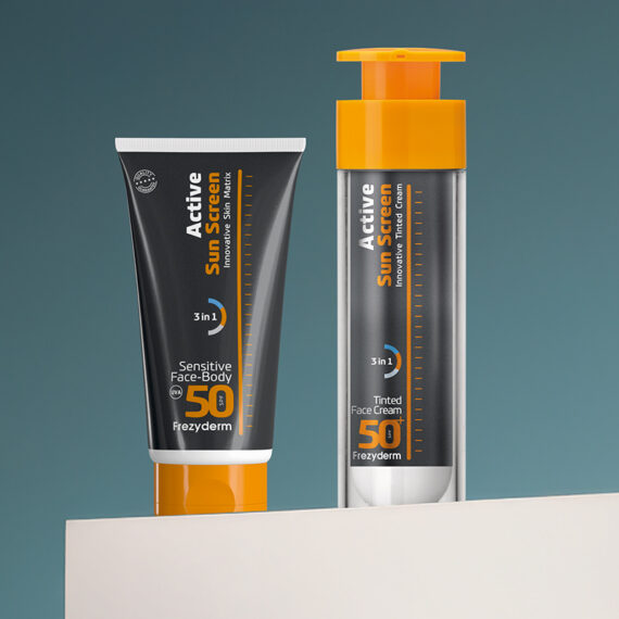 Premium Active Sun Screen award packaging by ABC Design Communication with modern, eye-catching visual identity