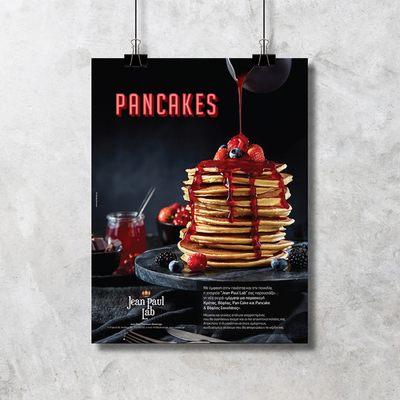 Jean Paul Lab / Waffles-Pancakes print ad