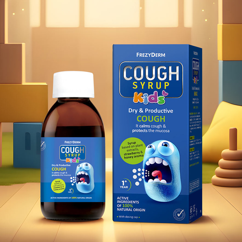 Frezyderm Cough Syrup Kids packaging design by ABC Design Communication, playful and safe