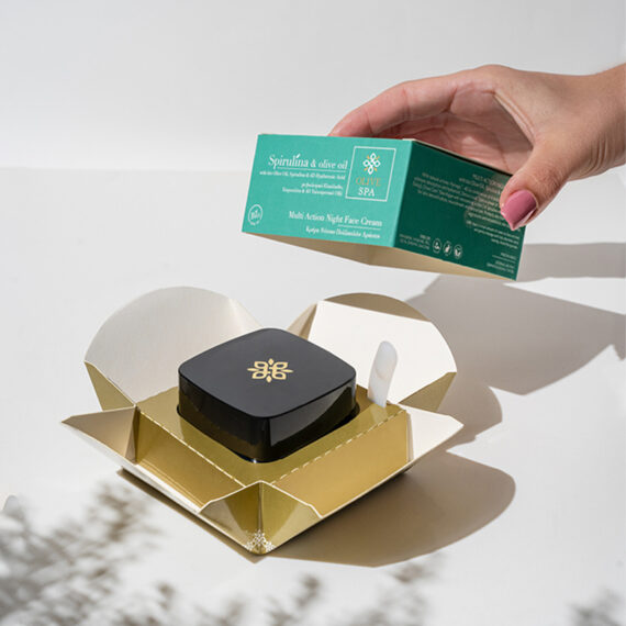 Award-winning Bio Olive Oil cosmetics packaging design by ABC Design Communication with premium visual identity for tourist retail