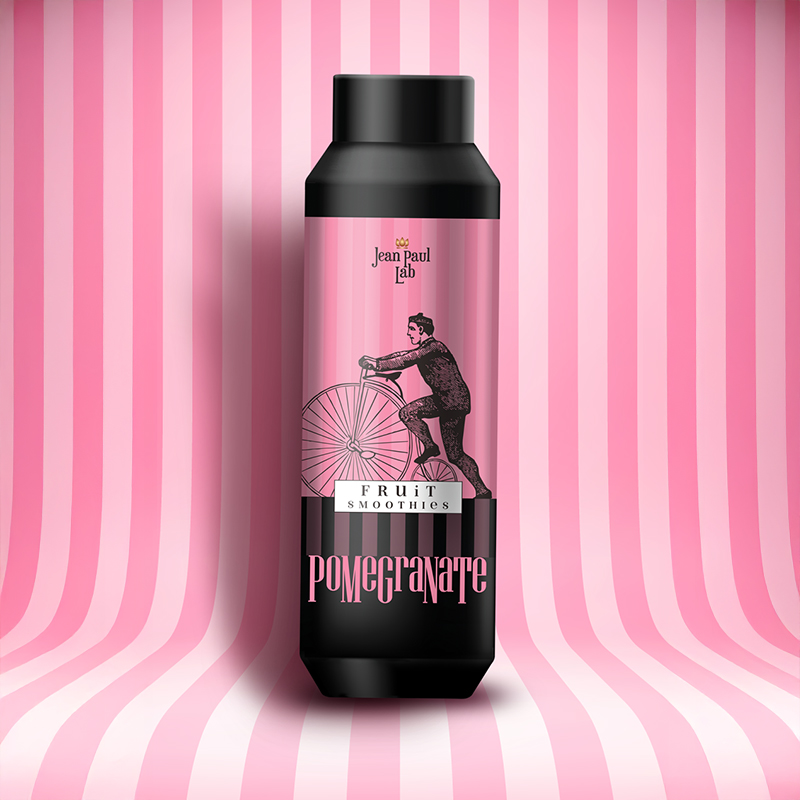 Award-winning Smoothies vintage packaging design by ABC Design Communication, blending retro and modern fresh visuals
