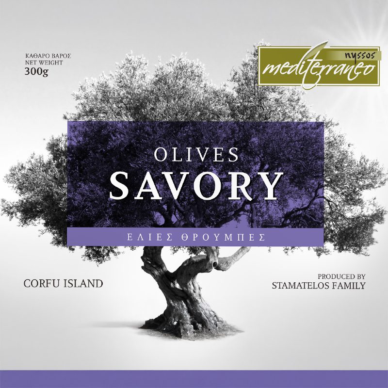 Nyssos Olives premium packaging design by ABC Design Communication, inspired by Corfu tradition and Greek authenticity