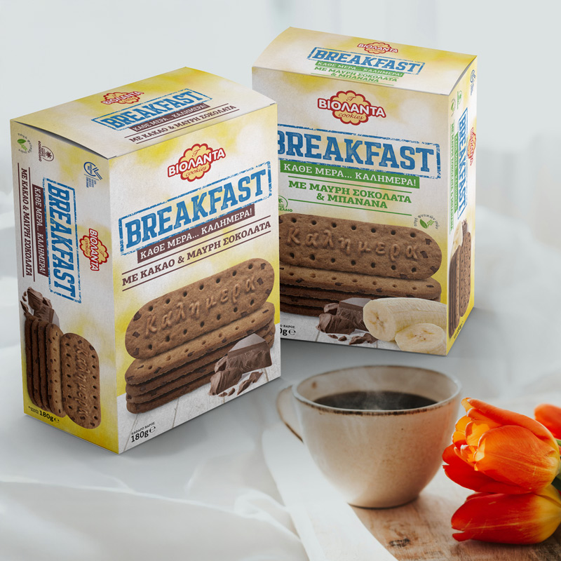 Viola Breakfast food packaging design by ABC Design Communication, elegant and functional