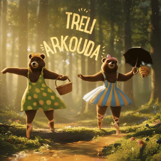 Treli Arkouda Honey award-winning packaging design by ABC Design Communication, joyful and storytelling-focused