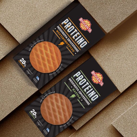 Violanta PROTEINO cookies branding and packaging by ABC Design Communication
