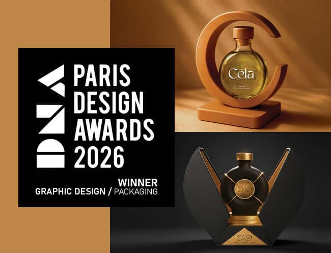 Elegant close-up of a premium packaging design concept by ABC design, highlighting bespoke structural elements, luxury finishes, and strategic brand identity details.